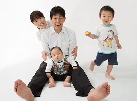 堤写真館　熊本　家族写真　赤ちゃん　子供　パパ　ママ
