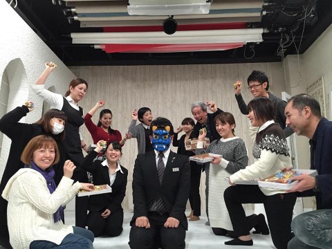 熊本　堤写真館　節分　豆まき　鬼　イベント